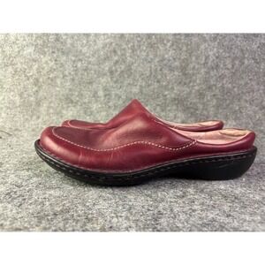 Red Wing Leather Clogs Womens 7B Burgundy Slip On Mules Comfort Shoes 4750-1